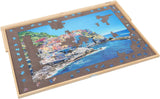 Lavievert Adjustable Wooden Puzzle Board Easel, Portable Tilting Puzzle Table with Non-Slip Flannelette Work Surface for Puzzles Up to 1,500 Pieces
