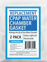 [2 Pack] Impresa Replacement Gaskets for ResMed AirSense 10 Water Chamber – Impresa CPAP Machine Gasket for ResMed AirCurve 10 Supplies Humidair – CPAP Water Chamber Gaskets – CPAP Machine Supplies