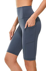 Womens Running Workout Yoga Shorts Half Tights with Pockets